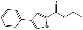 4-苯基-1H-吡咯-2-羧酸乙酯, 127572-58-1, 结构式