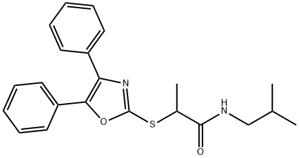 2-((4,5-Diphenyloxazol-2-yl)thio)-N-is obutylpropanamide Struktur