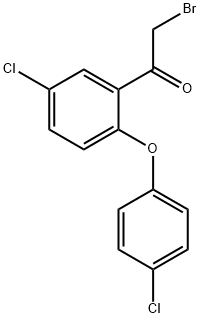 4-(4-chlorophenoxy-2‘-chlorophenyl-α-bromo ethanone) Struktur