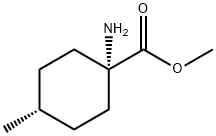 rel-methyl (1r,4r)-1-amino-4-methylcyclohexane-1-carboxylate, trans Struktur