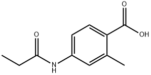 Benzoic acid, 2-methyl-4-[(1-oxopropyl)amino]- Structure