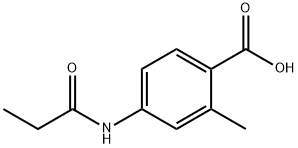 Benzoic acid, 2-methyl-4-[(1-oxopropyl)amino]- 结构式
