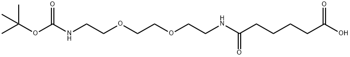 5,8-Dioxa-2,11-diazaheptadecanedioic acid, 12-oxo-, 1-(1,1-dimethylethyl) ester Structure