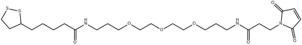 Lipoamide-PEG3-Mal Structure