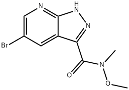1H-Pyrazolo[3,4-b]pyridine-3-carboxamide, 5-bromo-N-methoxy-N-methyl- Structure