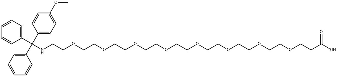 Methoxytrityl-N-PEG8-acid Struktur