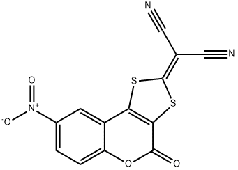 2H-1,3-Dithiolo[4,5-c]coumarine, 2-dicyanomethylene-8-nitro- Structure