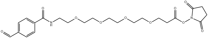 苯甲醛-四聚乙二醇-琥珀酰亚胺酯,1353011-74-1,结构式