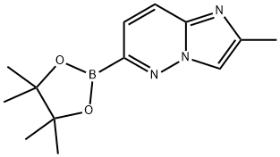2-METHYL-6-(4,4,5,5-TETRAMETHYL-1,3,2-DIOXABOROLAN-2-YL)IMIDAZO[1,2-B]PYRIDAZINE 结构式