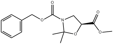 (S)-3-苯甲基 5-甲基 2,2-二甲基噁唑烷-3,5-二甲酸基酯, 135582-88-6, 结构式