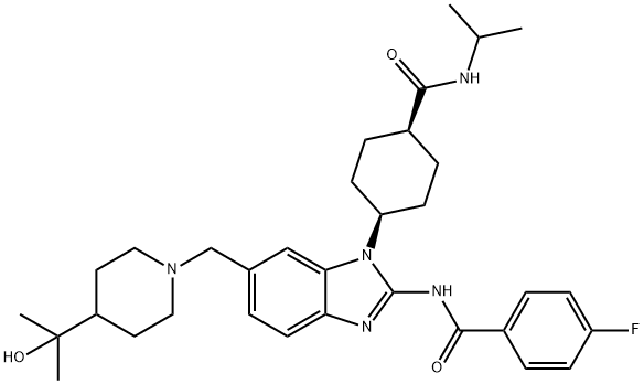 Belizatinib 化学構造式