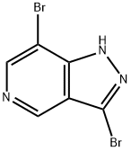 3,7-ジブロモ-1H-ピラゾロ[4,3-C]ピリジン 化学構造式