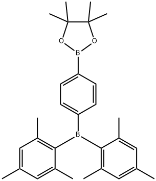 1,3,2-Dioxaborolane, 2-[4-[bis(2,4,6-trimethylphenyl)boryl]phenyl]-4,4,5,5-tetramethyl- Structure