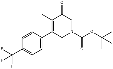 tert-butyl 4-Methyl-5-oxo-3-(4-(trifluoroMethyl)phenyl)-5,6-dihydropyridine-1(2H)- Struktur