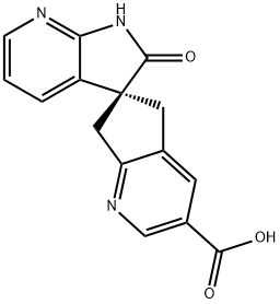 (S)-2'-氧代-1',2',5,7-四氢螺[环戊[B]吡啶-6,3'-吡咯并[2,3-B]吡啶] -3-羧酸 结构式