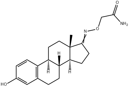 Acetamide, 2-[[(3-hydroxyestra-1,3,5(10)-trien-17-ylidene)amino]oxy]- (9CI) Structure