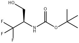 Carbamic acid, N-[(1R)-2,2,2-trifluoro-1-(hydroxymethyl)ethyl]-, 1,1-dimethylethyl ester Structure