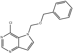 5-((benzyloxy)methyl)-4-chloro-5H-pyrrolo3,2-dpyrimidine Struktur