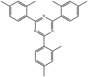 1,3,5-Triazine, 2,4,6-tris(2,4-dimethylphenyl)- 化学構造式