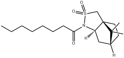 1-Octanone, 1-[(3aS,6R,7aR)-tetrahydro-8,8-dimethyl-2,2-dioxido-3H-3a,6-methano-2,1-benzisothiazol-1(4H)-yl]- Structure