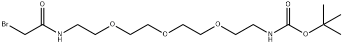 BROMOACETAMIDO-PEG3-BOC-AMINE, 1421933-39-2, 结构式