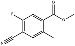 2-甲基-4-氰基-5-氟苯甲酸甲酯 结构式