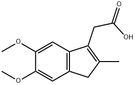 1H-Indene-3-acetic acid, 5,6-dimethoxy-2-methyl- Struktur