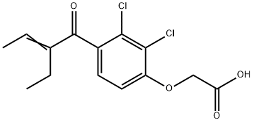 Acetic acid, 2-[2,3-dichloro-4-(2-ethyl-1-oxo-2-buten-1-yl)phenoxy]- Structure