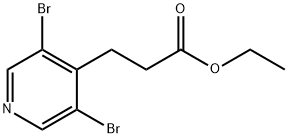 4-Pyridinepropanoic acid, 3,5-dibromo-, ethyl ester