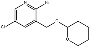 Pyridine, 2-bromo-5-chloro-3-[[(tetrahydro-2H-pyran-2-yl)oxy]methyl]- Structure