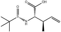 (2S,3R)-3-甲基-2-((2S)-2-甲基丙烷-2-亚磺酰胺)-4-烯-戊酸, 1461641-97-3, 结构式