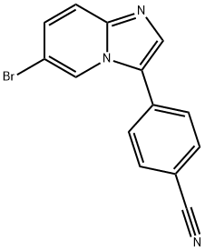 Benzonitrile, 4-(6-bromoimidazo[1,2-a]pyridin-3-yl)- Structure