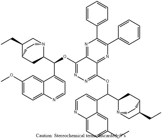氢化奎尼定 5,8-(2,3-二苯基吡嗪并[2,3-D]哒嗪)二醚, 147093-55-8, 结构式