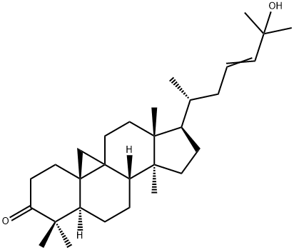 25-Hydroxycycloart-23-en-3-one 化学構造式