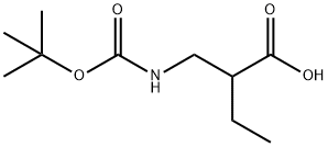Butanoic acid, 2-[[[(1,1-dimethylethoxy)carbonyl]amino]methyl]- Struktur