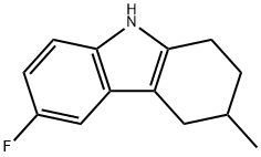 1H-Carbazole, 6-fluoro-2,3,4,9-tetrahydro-3-methyl- 化学構造式
