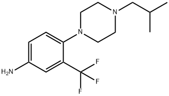 Benzenamine, 4-[4-(2-methylpropyl)-1-piperazinyl]-3-(trifluoromethyl)- 结构式