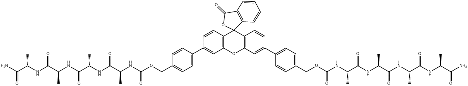 bis(N-benzyloxycarbonyltetraalanyl)rhodamine|bis(N-benzyloxycarbonyltetraalanyl)rhodamine