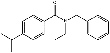 Benzamide, N-ethyl-4-(1-methylethyl)-N-(phenylmethyl)- Structure