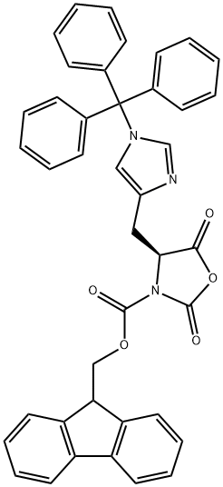 N-α-Fmoc-N-im-trityl-L-histidine N-carboxyanhydride Structure