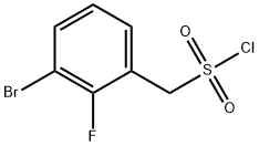 Benzenemethanesulfonyl chloride, 3-bromo-2-fluoro- Struktur