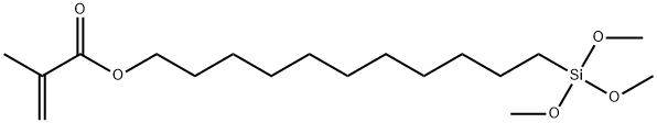 メタクリル酸11-(トリメトキシシリル)ウンデシル 化学構造式