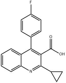 3-Quinolinecarboxylic acid, 2-cyclopropyl-4-(4-fluorophenyl)- Structure