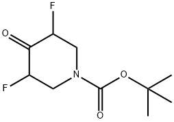 3,5-二氟-4-氧代哌啶-1-甲酸叔丁酯, 1612176-17-6, 结构式
