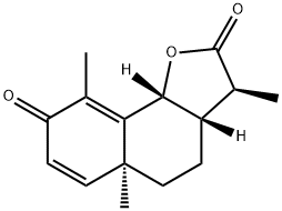 (3S)-3aβ,5,5a,9bβ-テトラヒドロ-3β,5aα,9-トリメチルナフト[1,2-b]フラン-2,8(3H,4H)-ジオン 化学構造式