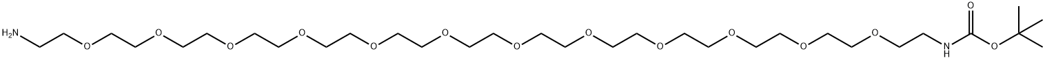 BocNH-PEG12-CH2CH2NH2, 1642551-09-4, 结构式