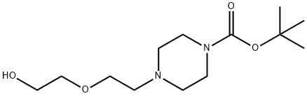 TERT-BUTYL4-(2-(2-HYDROXYETHOXY)ETHYL)PIPERAZINE-1-CARBOXYLATE, 166388-52-9, 结构式