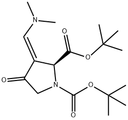 二叔丁基 (S,Z)-3-((二甲氨基)亚甲基)-4-氧代吡咯烷-1,2-二羧酸 结构式