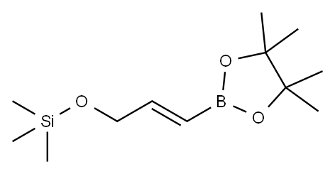 1,3,2-Dioxaborolane, 4,4,5,5-tetramethyl-2-[(1E)-3-[(trimethylsilyl)oxy]-1-propen-1-yl]- Structure