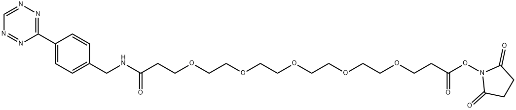 Tetrazine-PEG5-NHS ester Struktur